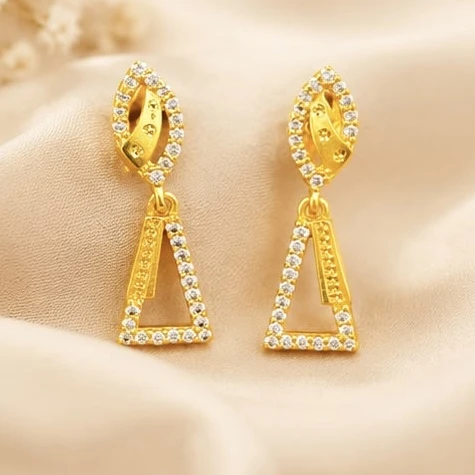 gold-plated Aurelia drop earrings feature a sparkling teardrop design