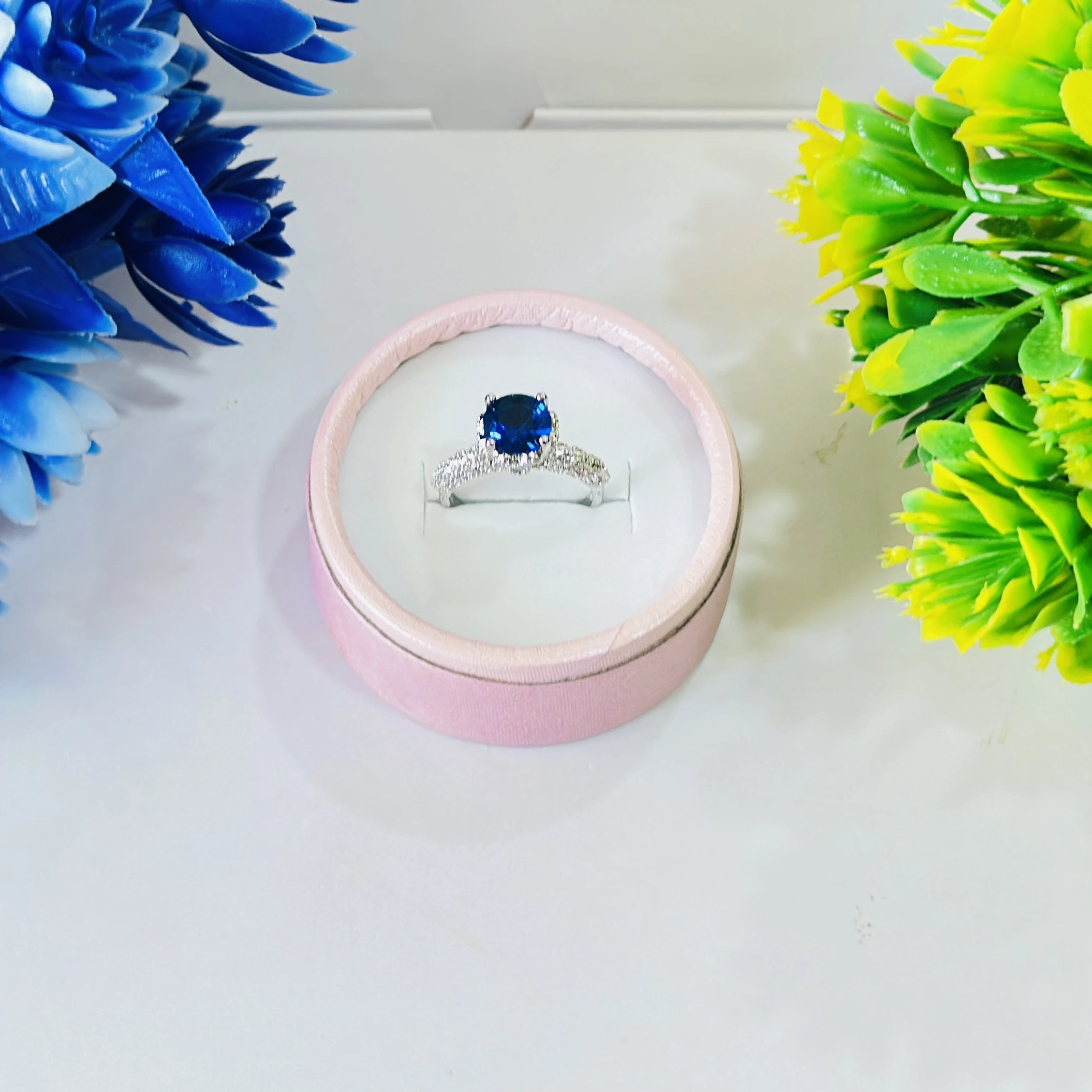 Blue stone ledis Ring
