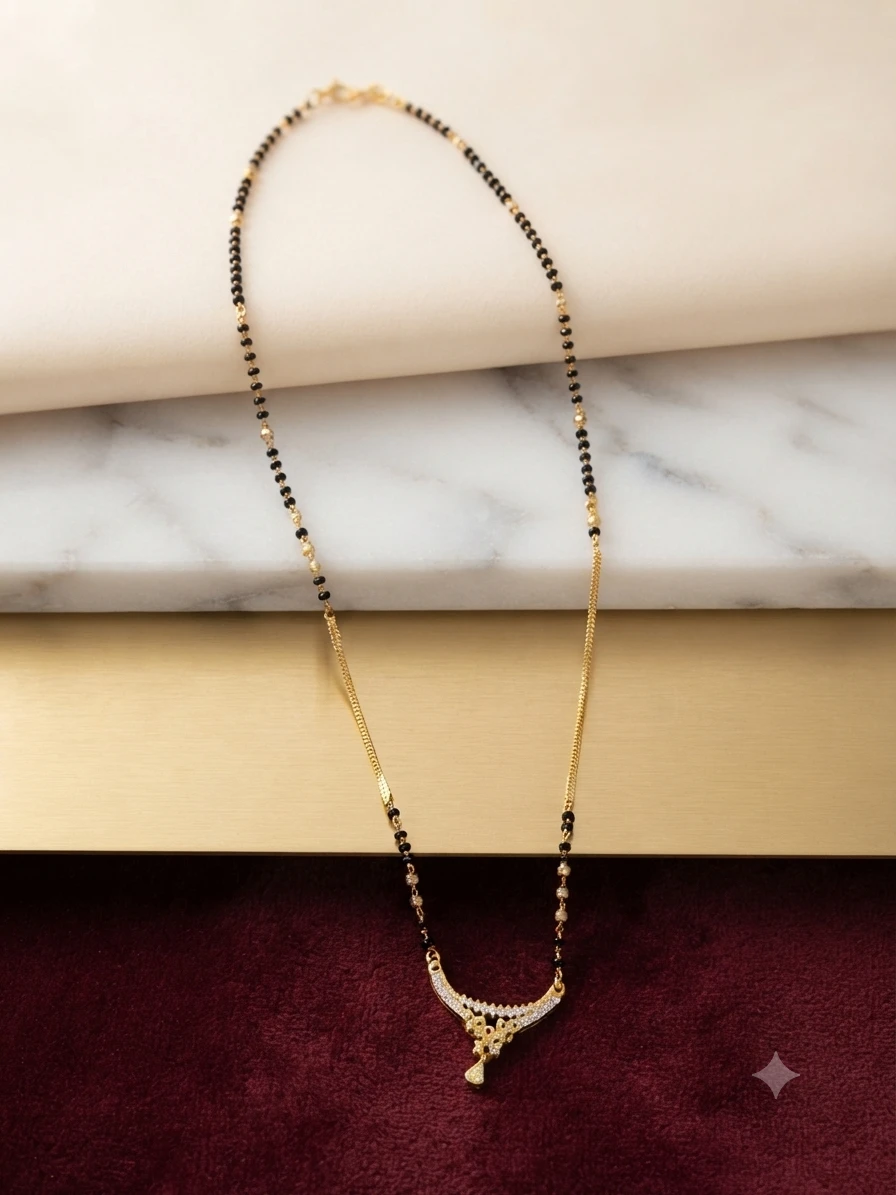 Gold plated mangalsutra
