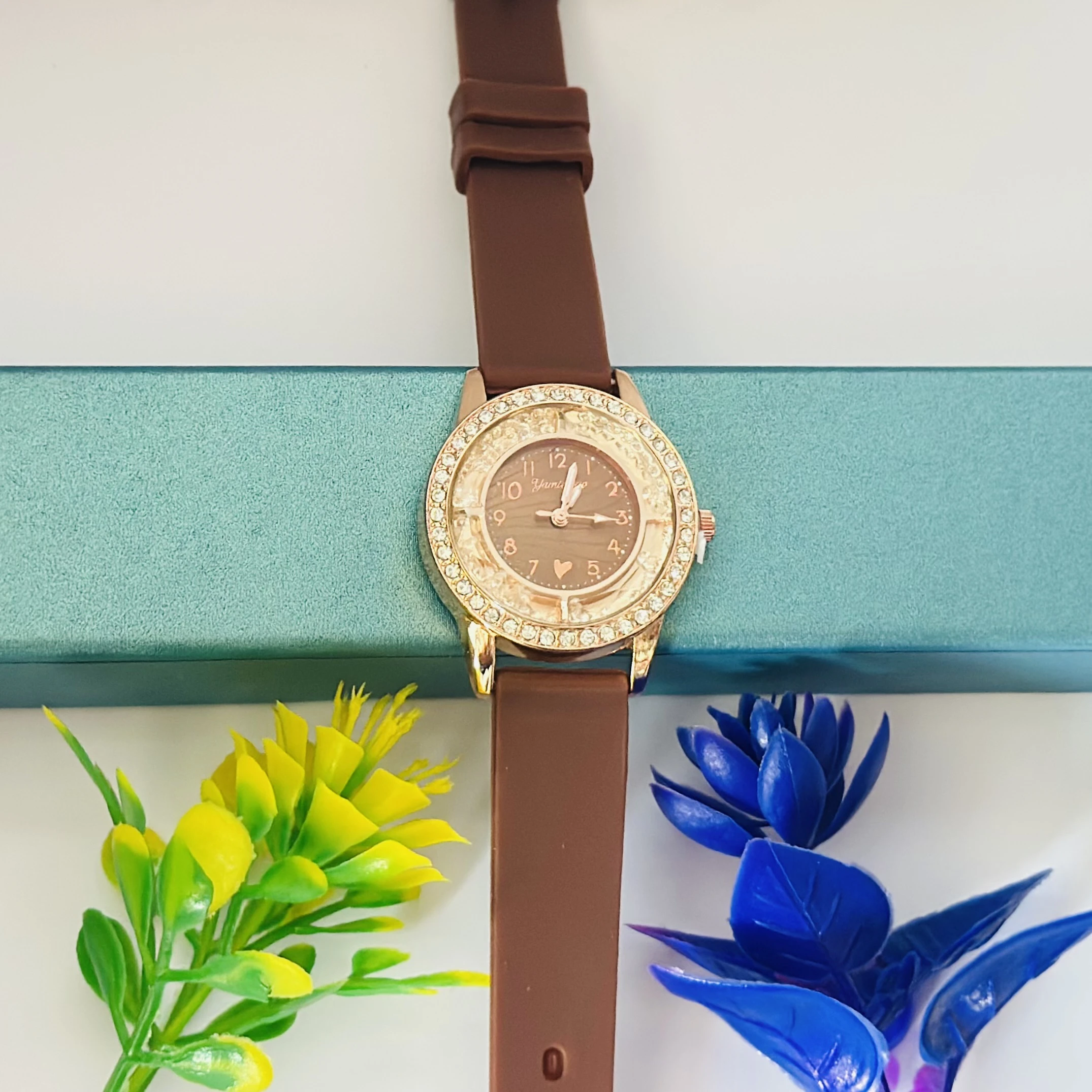 Milala See Through Double Bezel Rose Gold + Crystals Watch