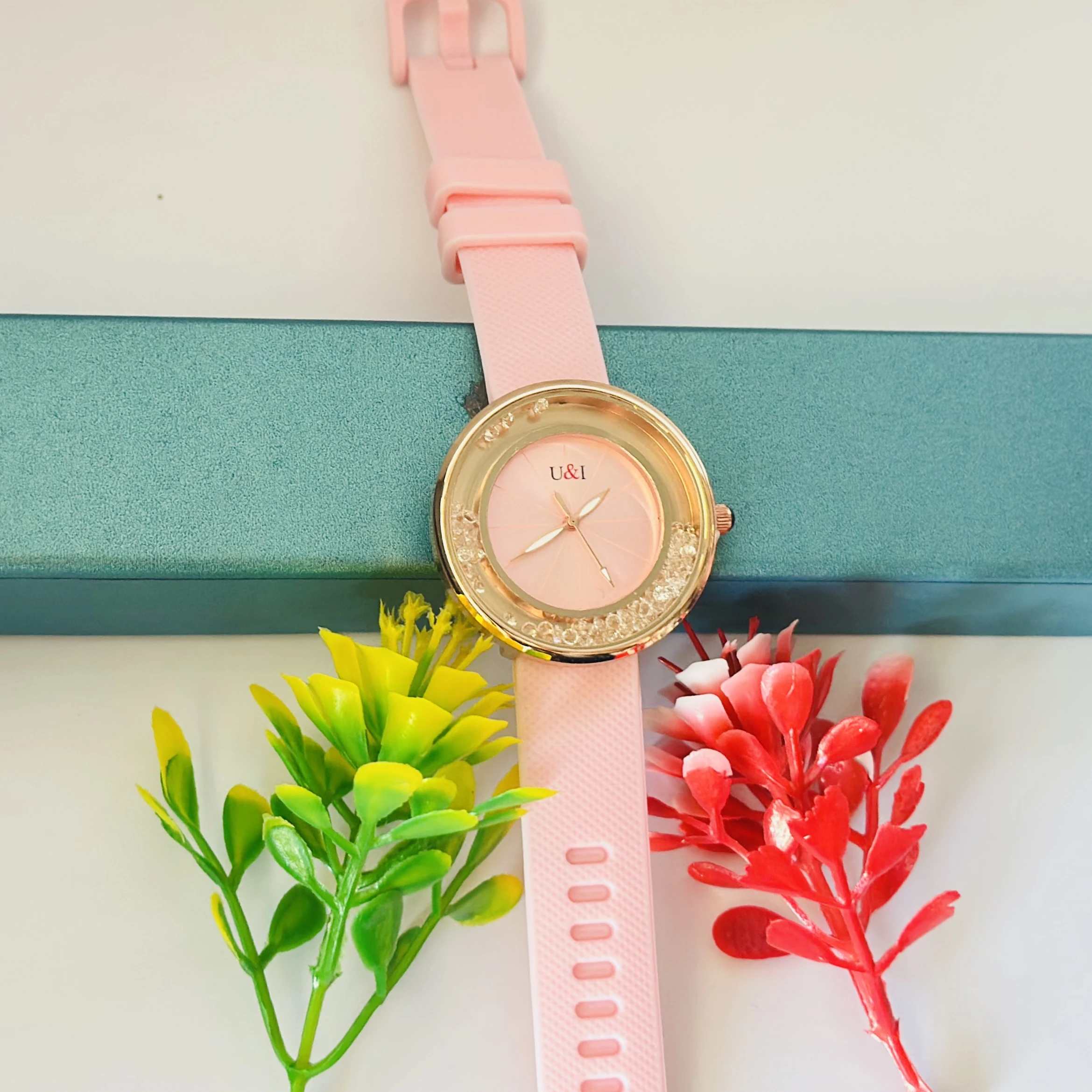Liu Jo silicone peach-colored watch