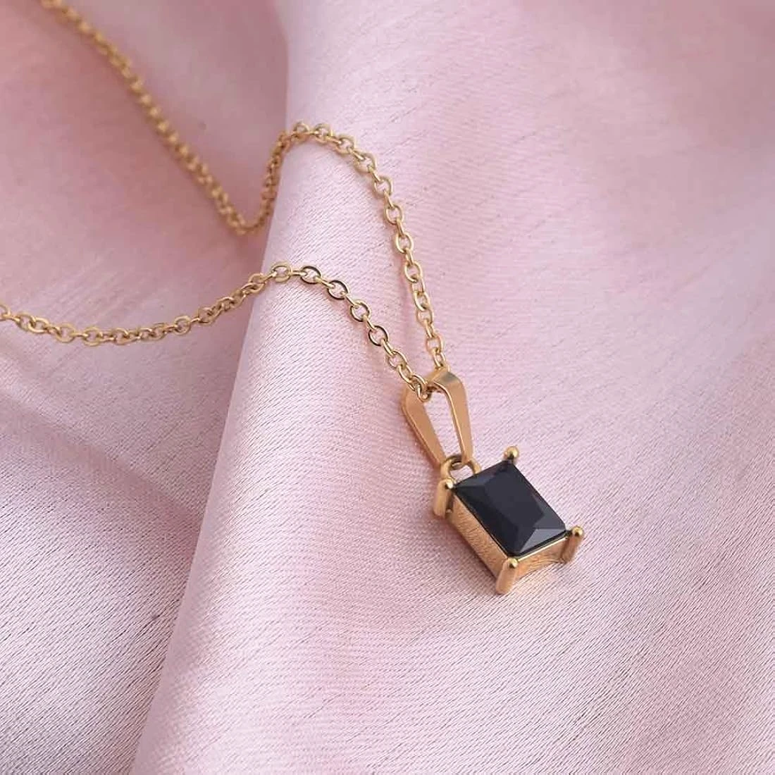 Black stone necklace