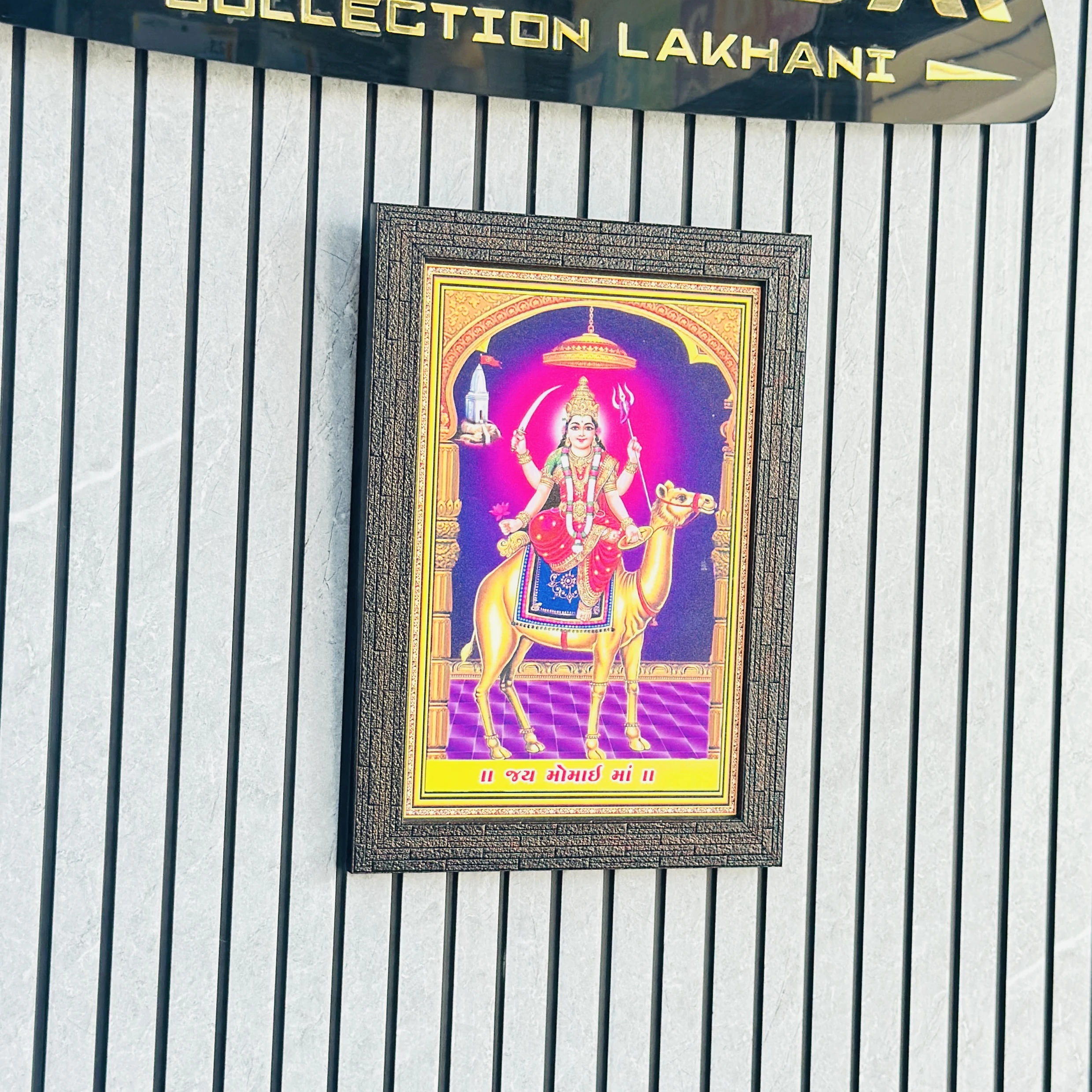 Goddess Momai Maa riding a camel
