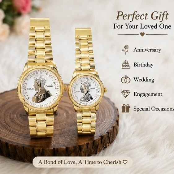 King & Queen Couple Watch Set
