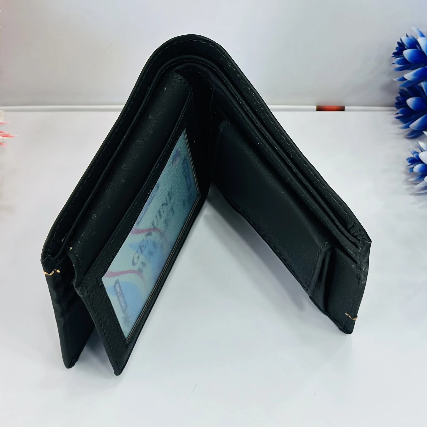 Montblanc black leather bifold wallet