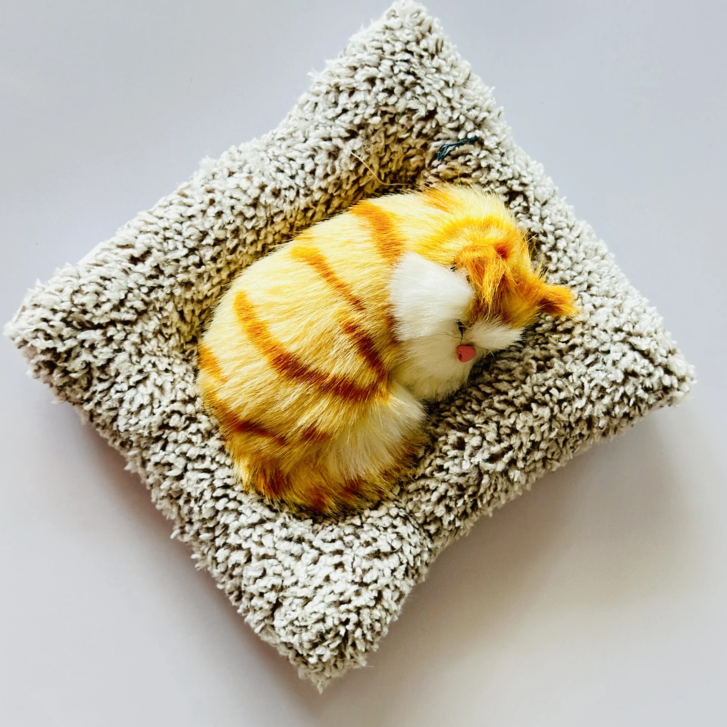 Realistic sleeping cat plush toy