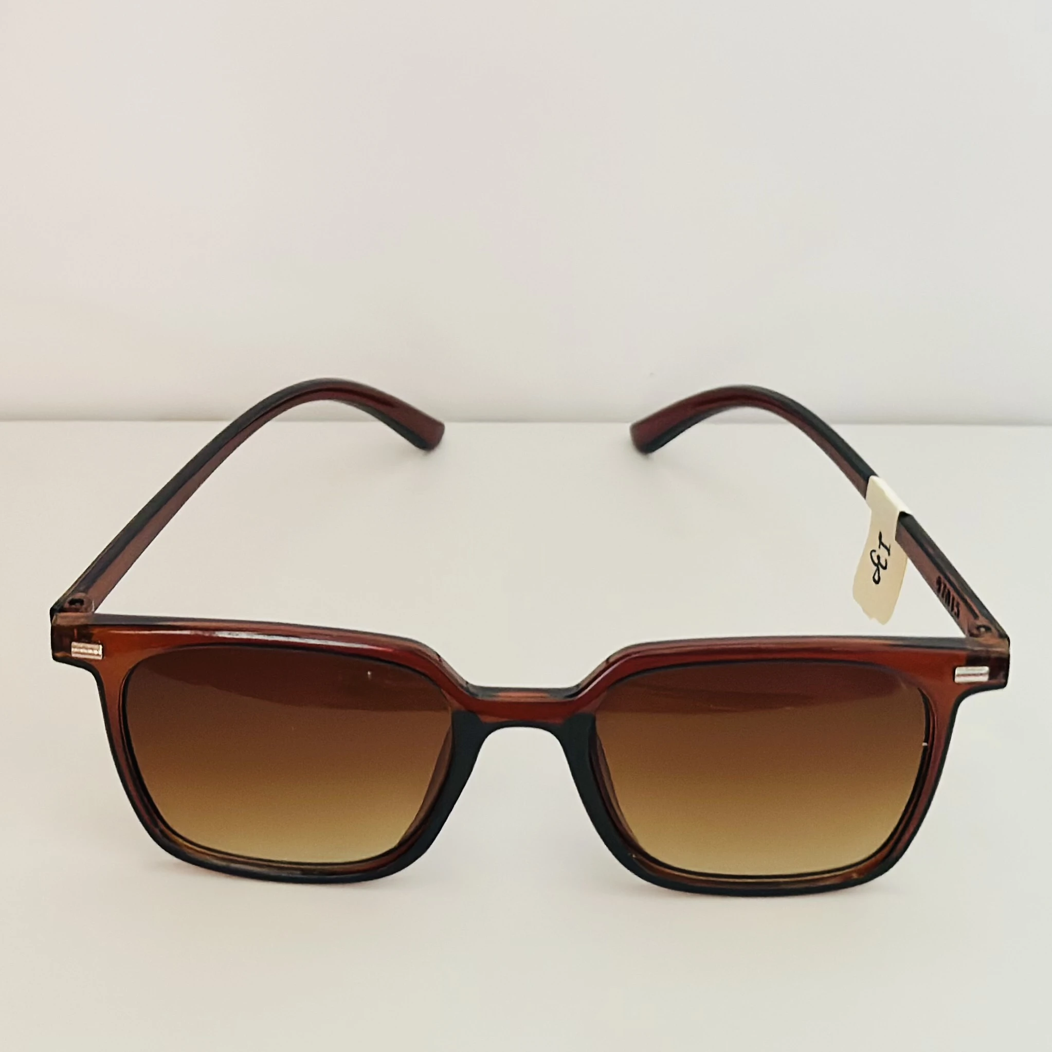 Rectangular Tortoise Brown Color men sunglasses with UV Protection.