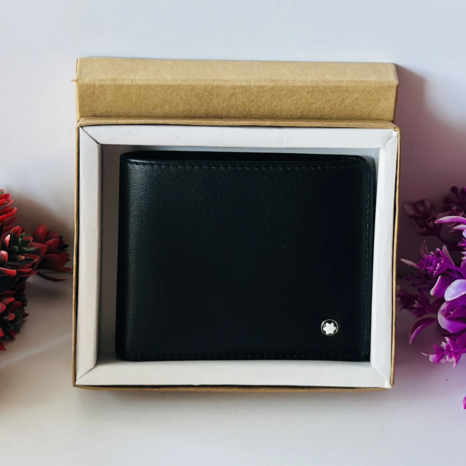 Montblanc Meisterstück black leather wallet.