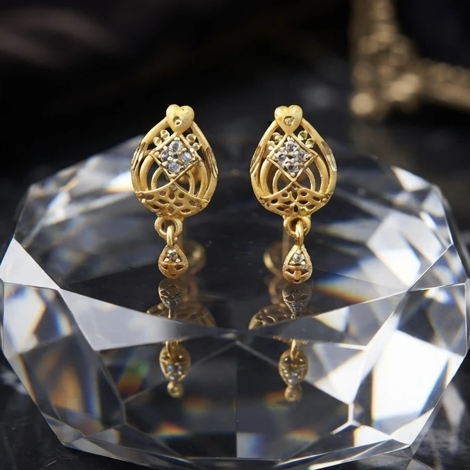 Raj And Deb gold-plated drop earrings