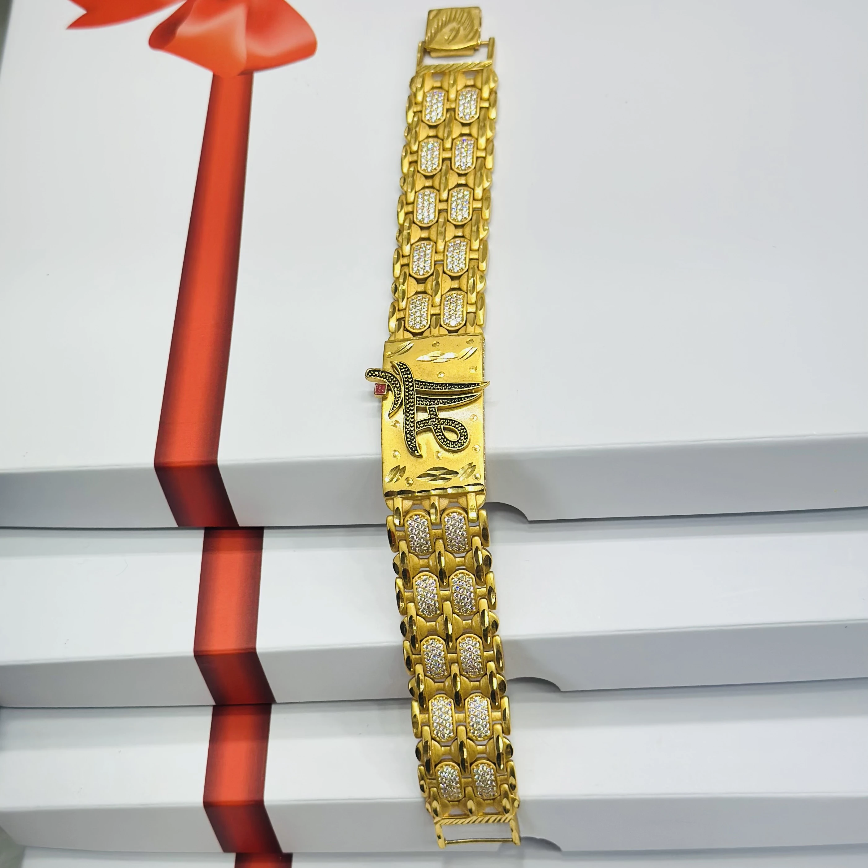 1 GRAM GOLD DIAMOND BRACELET FOR MEN