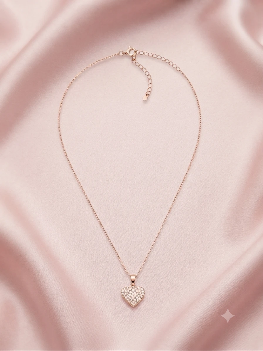 Salty accessories Haley studded heart necklace