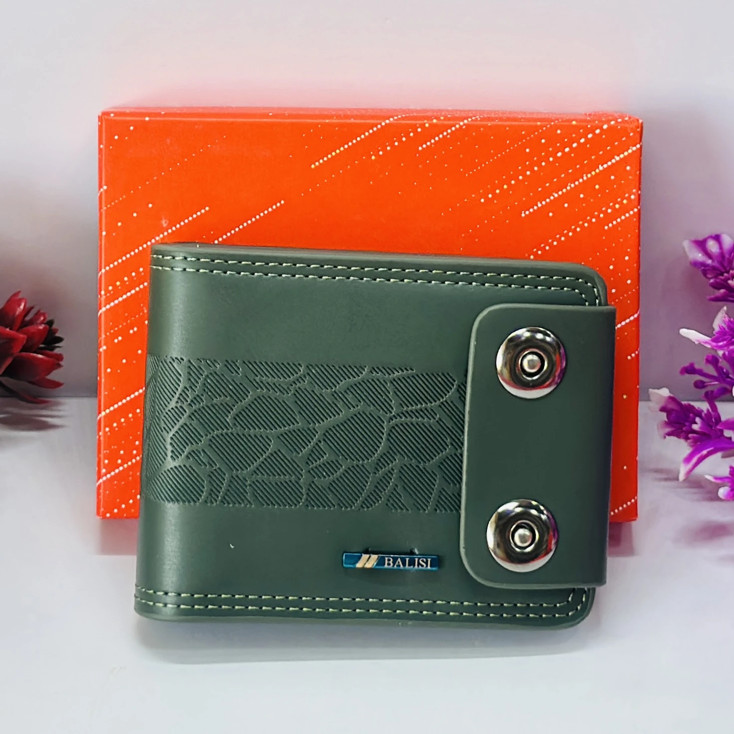 Balisi men's PU leather bi-fold or tri-fold wallet