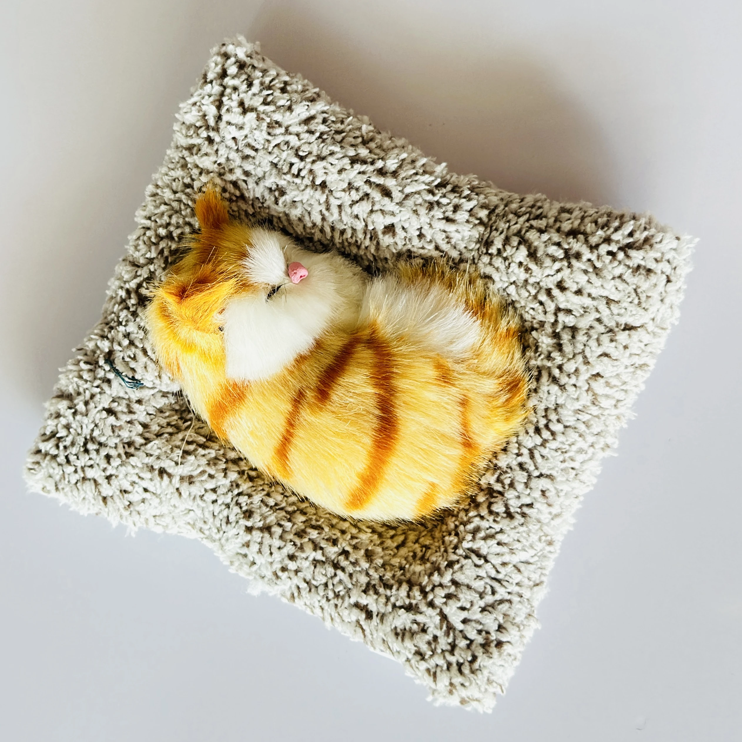 Realistic sleeping cat plush toy
