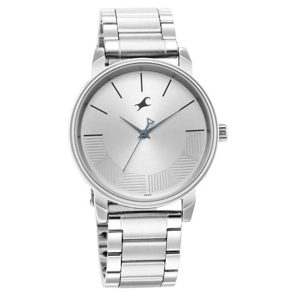 Fastrack Stunners Quartz Analog Silver Dial Metal Strap Watch