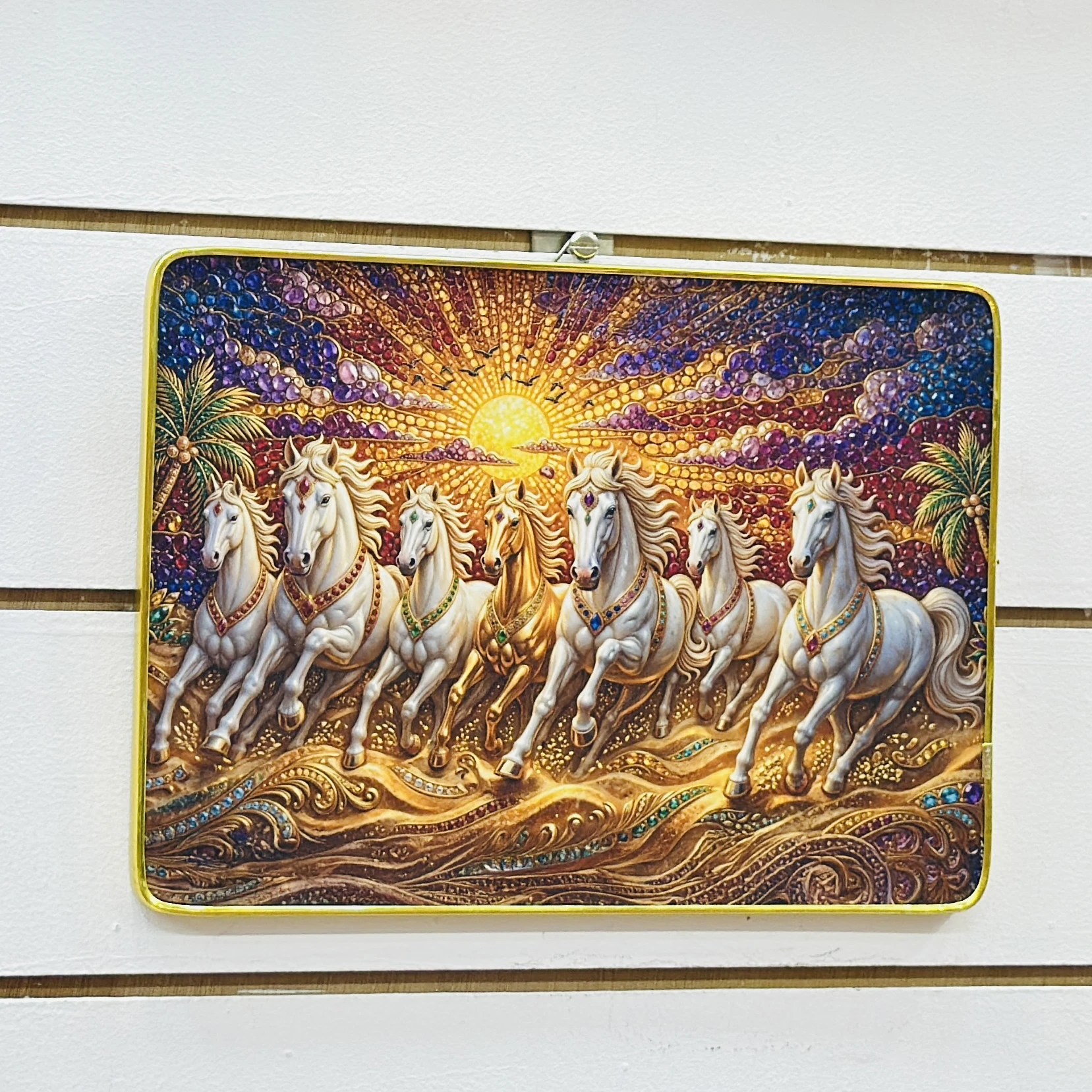 "Seven Running Horses" wall painting or photo frame……YKWL7N