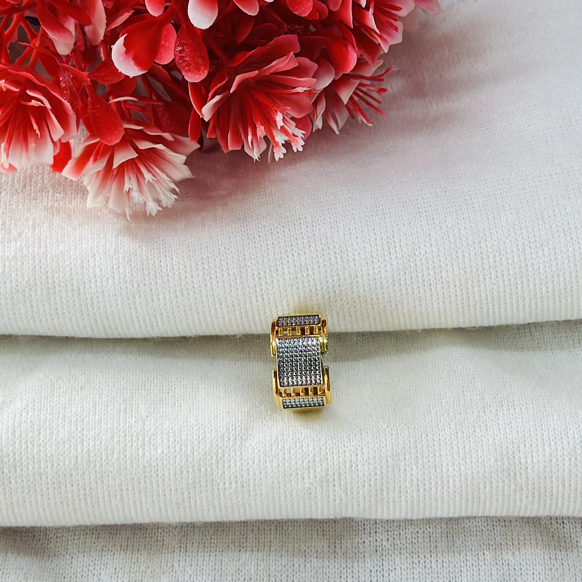 22K gold-plated men's ring