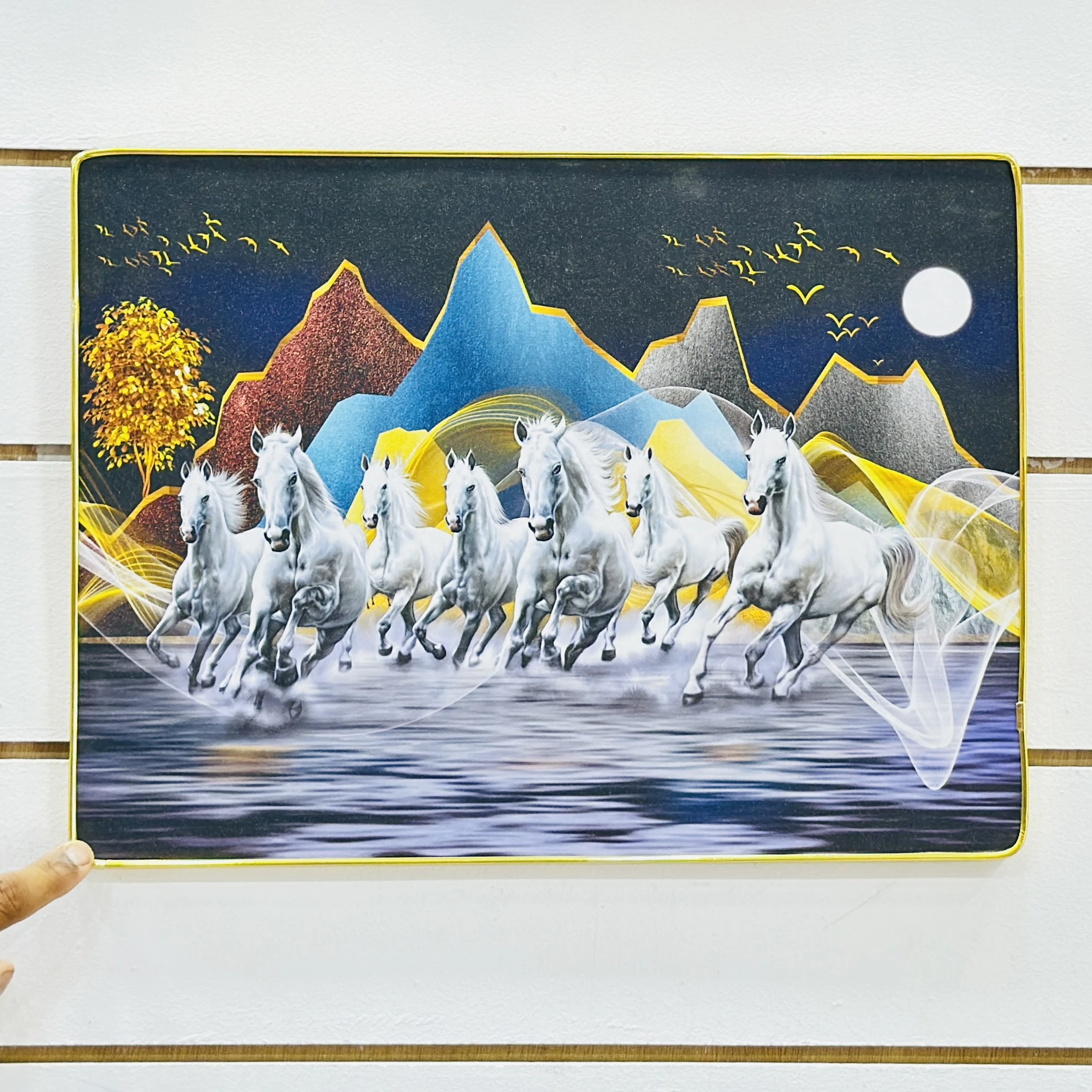 Seven Horses Vastu painting Frame (SKU -GC9FKF)