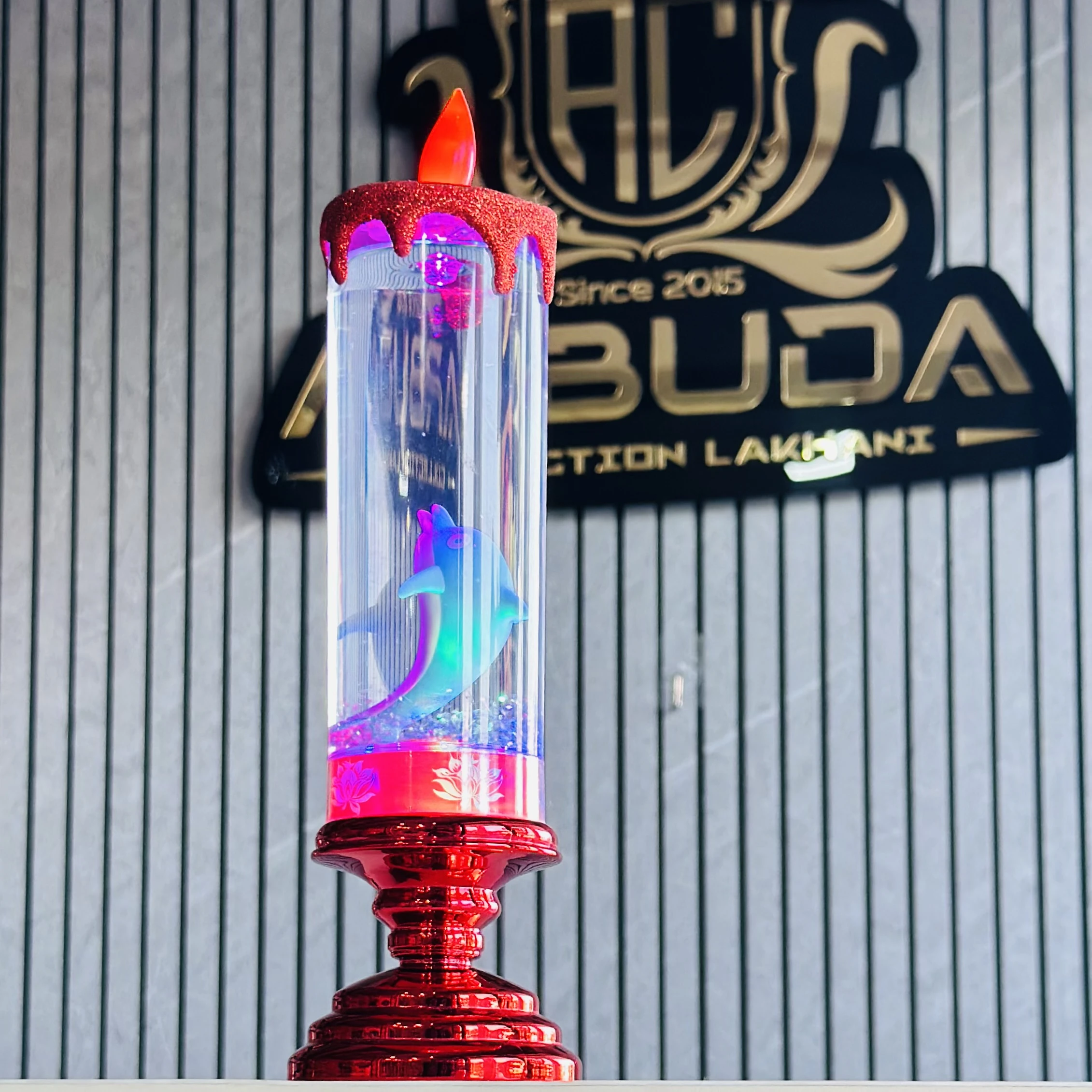 Candle with a dolphin inside(SKU-E9ZHD8)