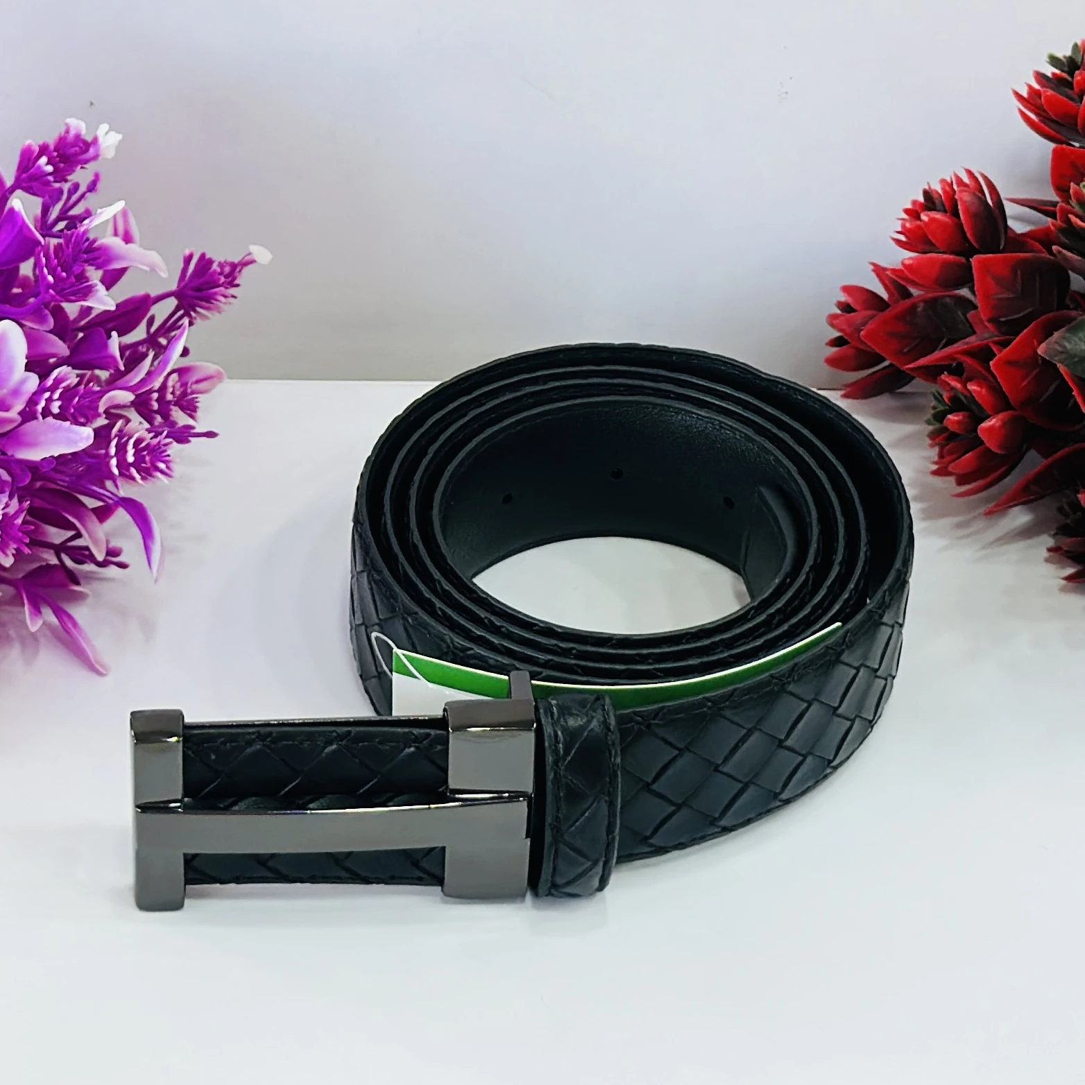 Veneta Intrecciato leather belt