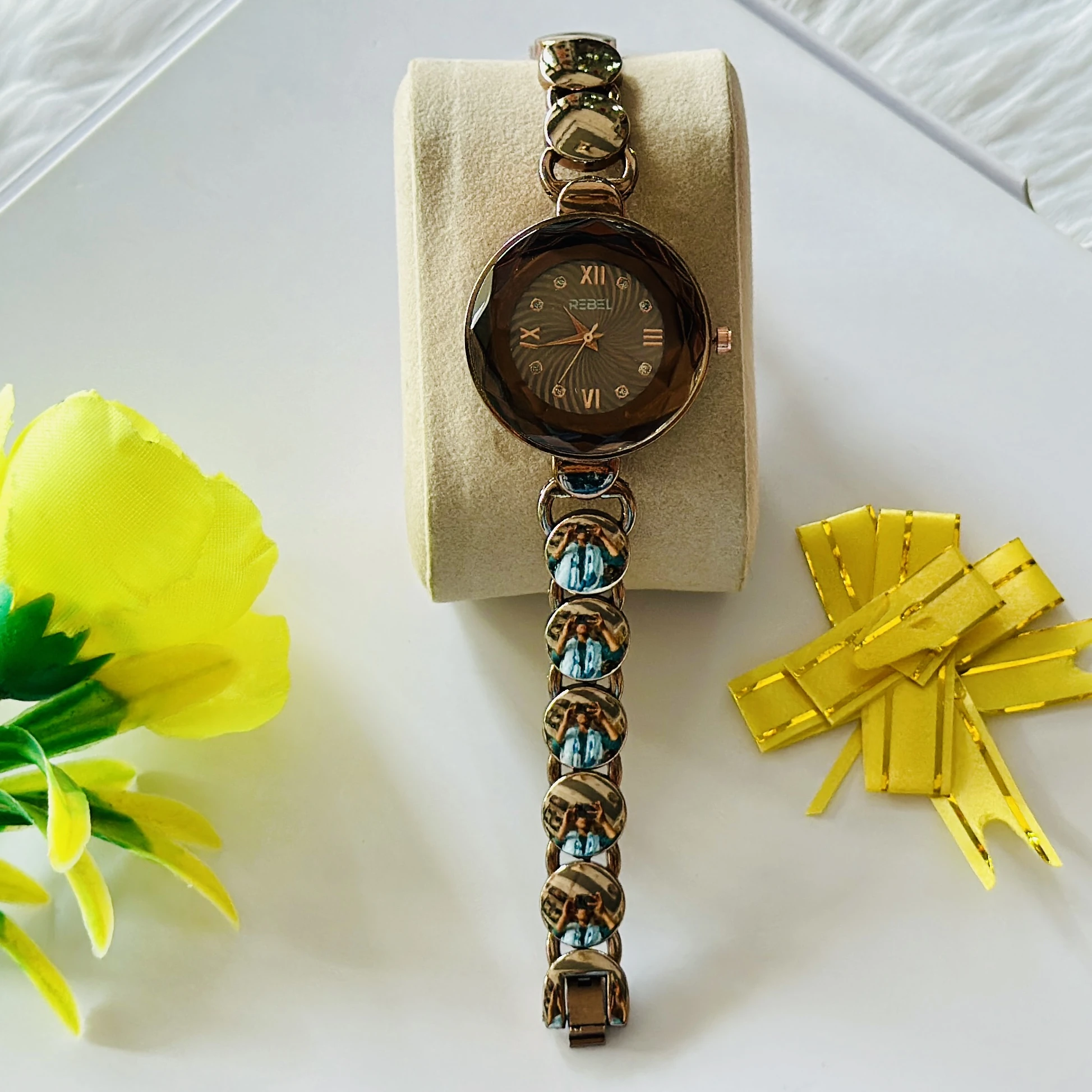 Foreigner luxury brown jewelry wristwatch for women