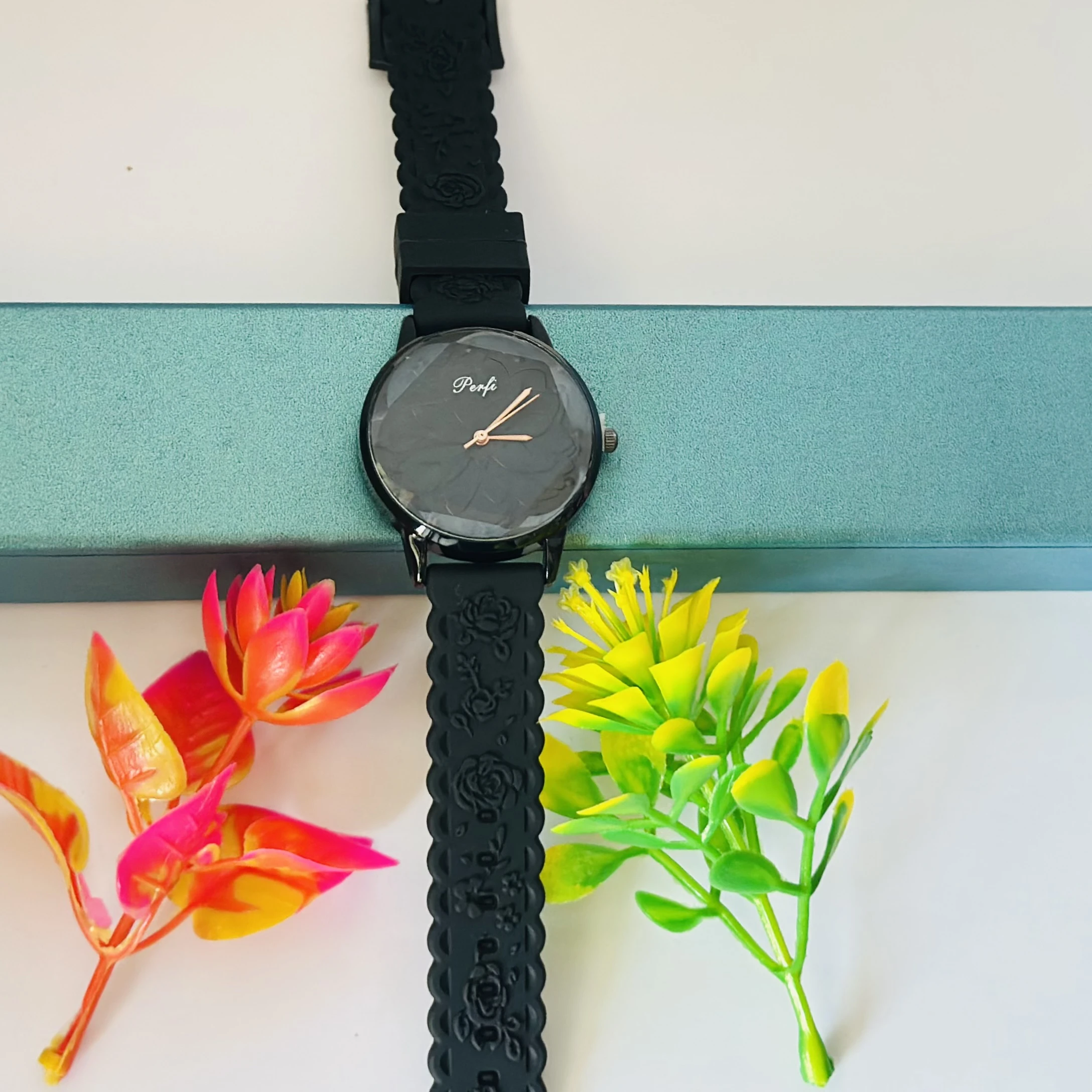 Black analog women's watch