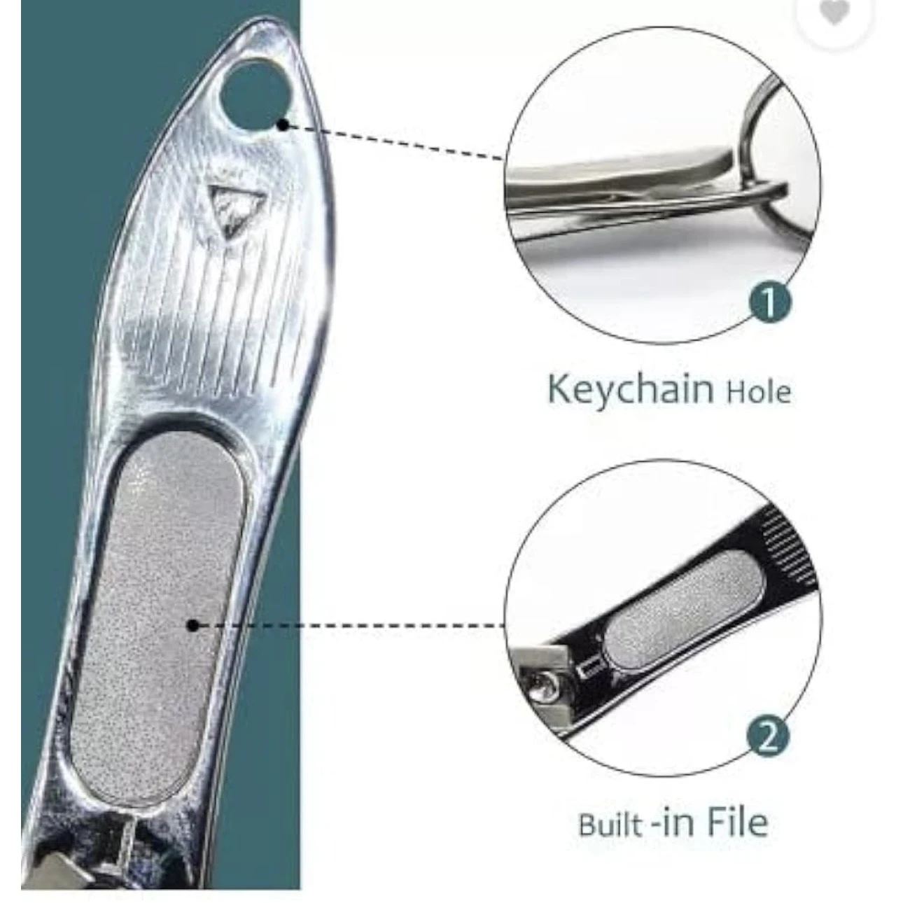 OMUDA Stainless Steel Sharp Stylish Nail Clipper