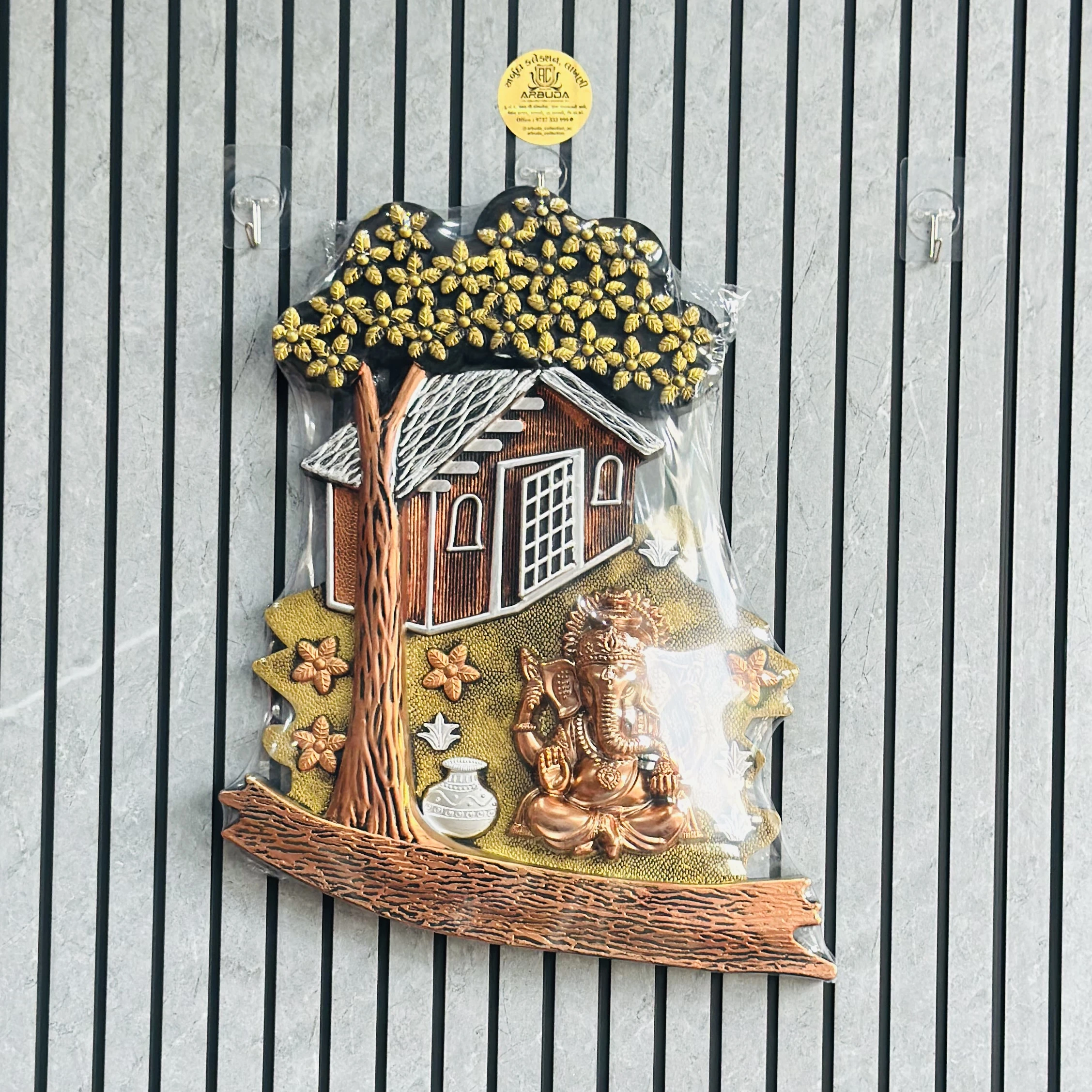 DESERT ART Iron Ganesha Wall Art(SKU-KQVLCX)