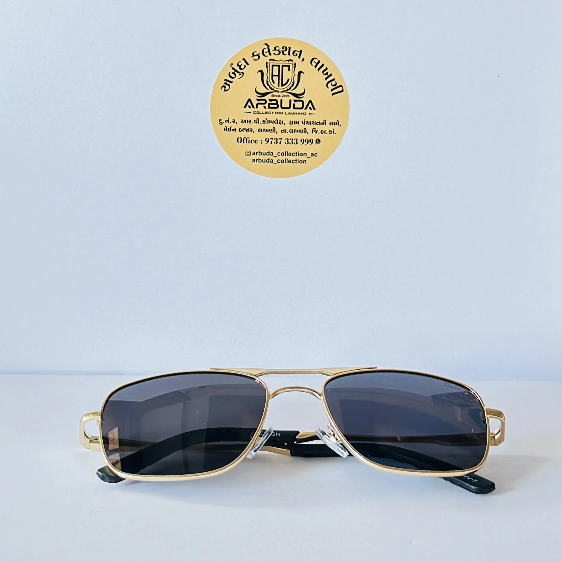 pair of retro square aviator sunglasses