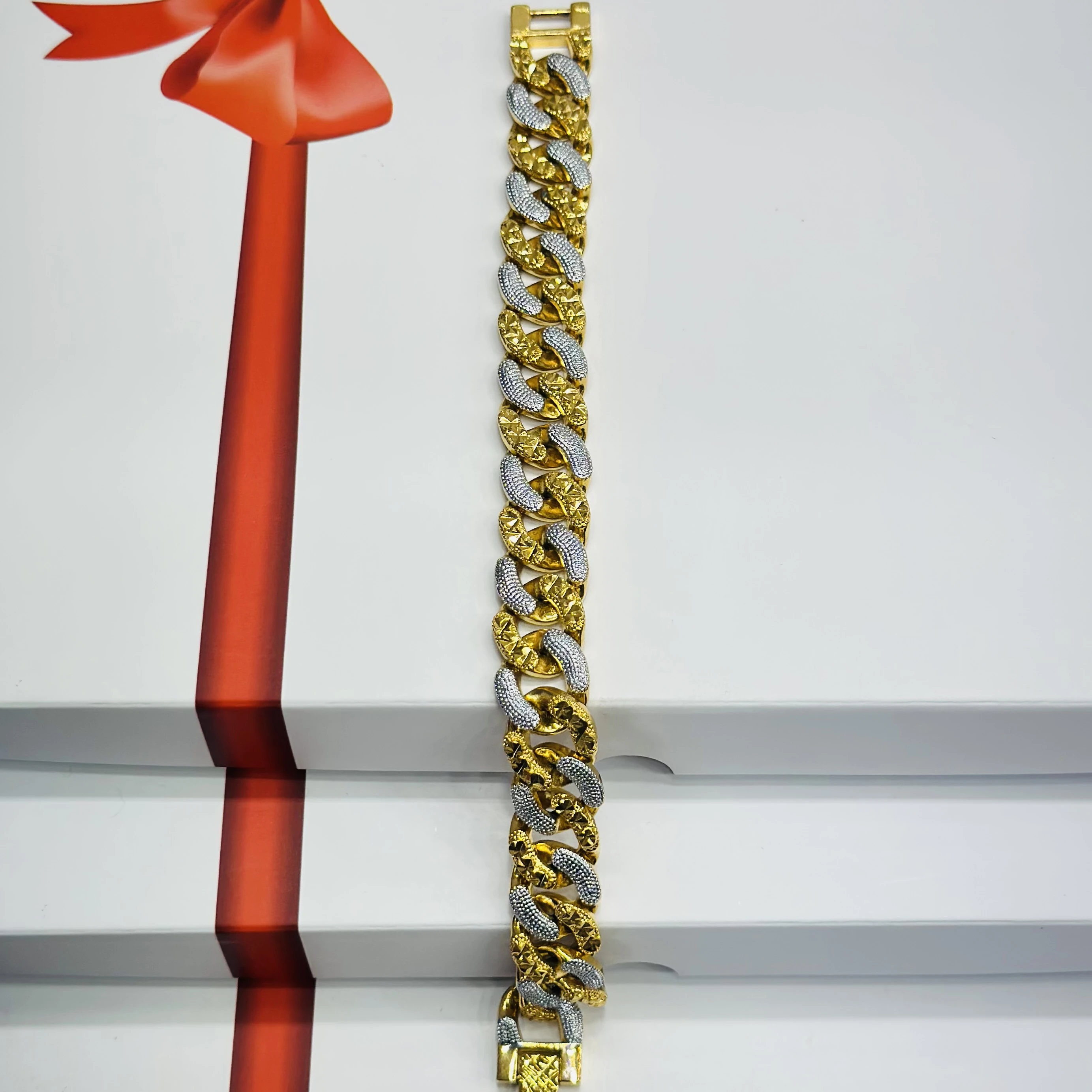 1 GRAM GOLD DIAMOND BRACELET FOR MEN