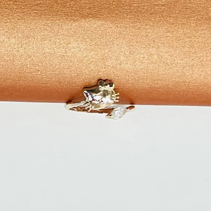 sterling silver adjustable cat ring
