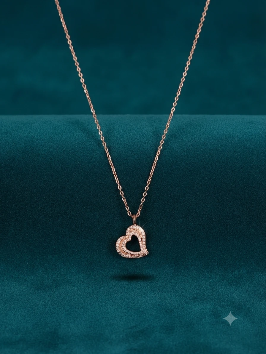 Salty accessories Haley studded heart necklace