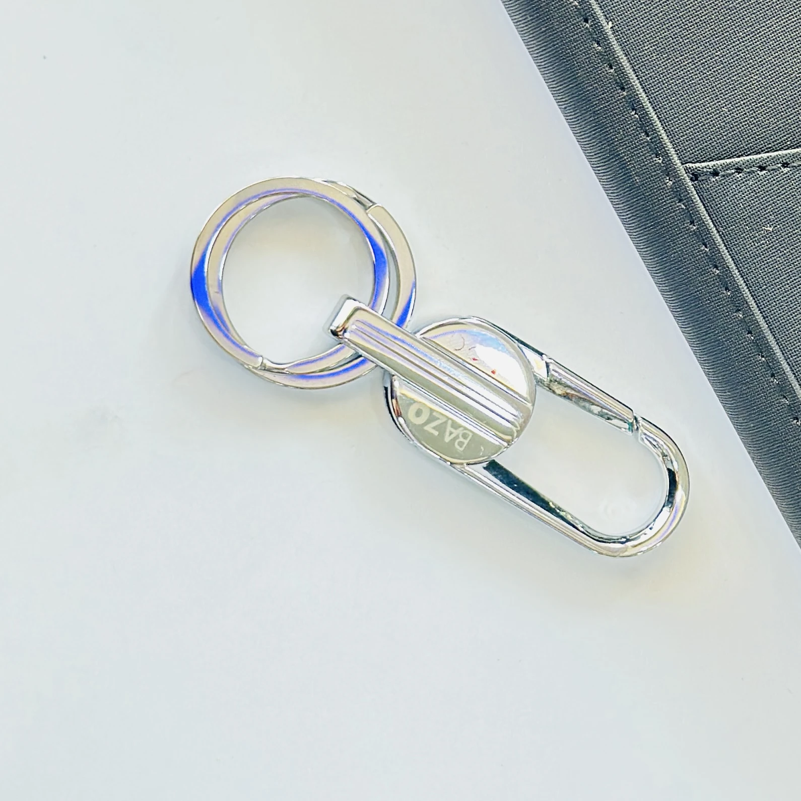 Sleek metal keychain