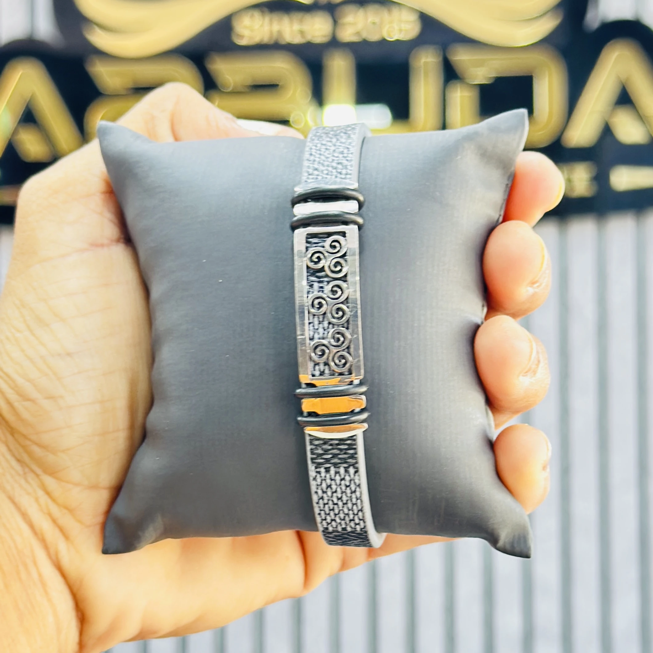 men's stainless steel leather bracelet