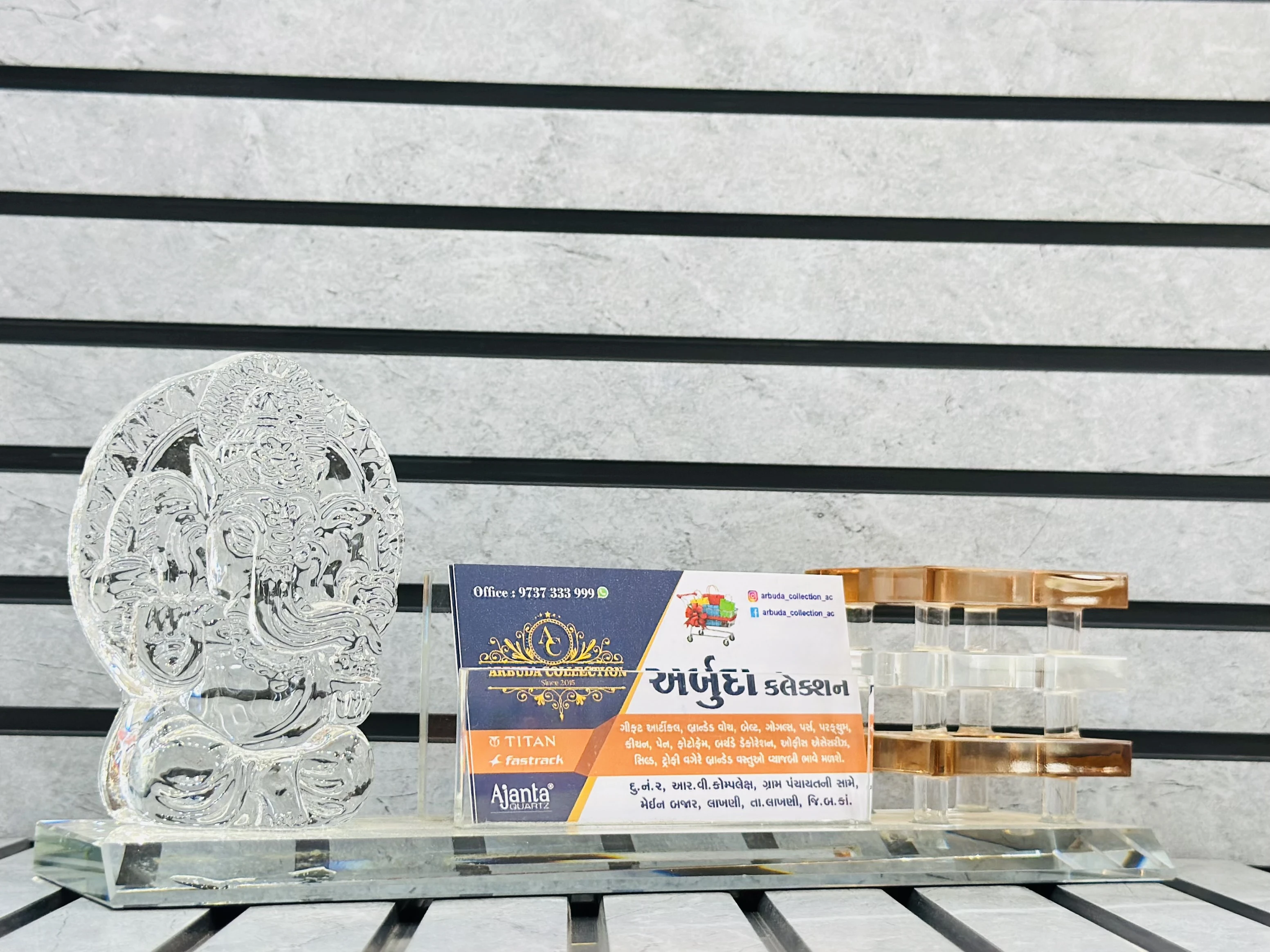 Crystal and acrylic desk items(SKU-JFLR78)