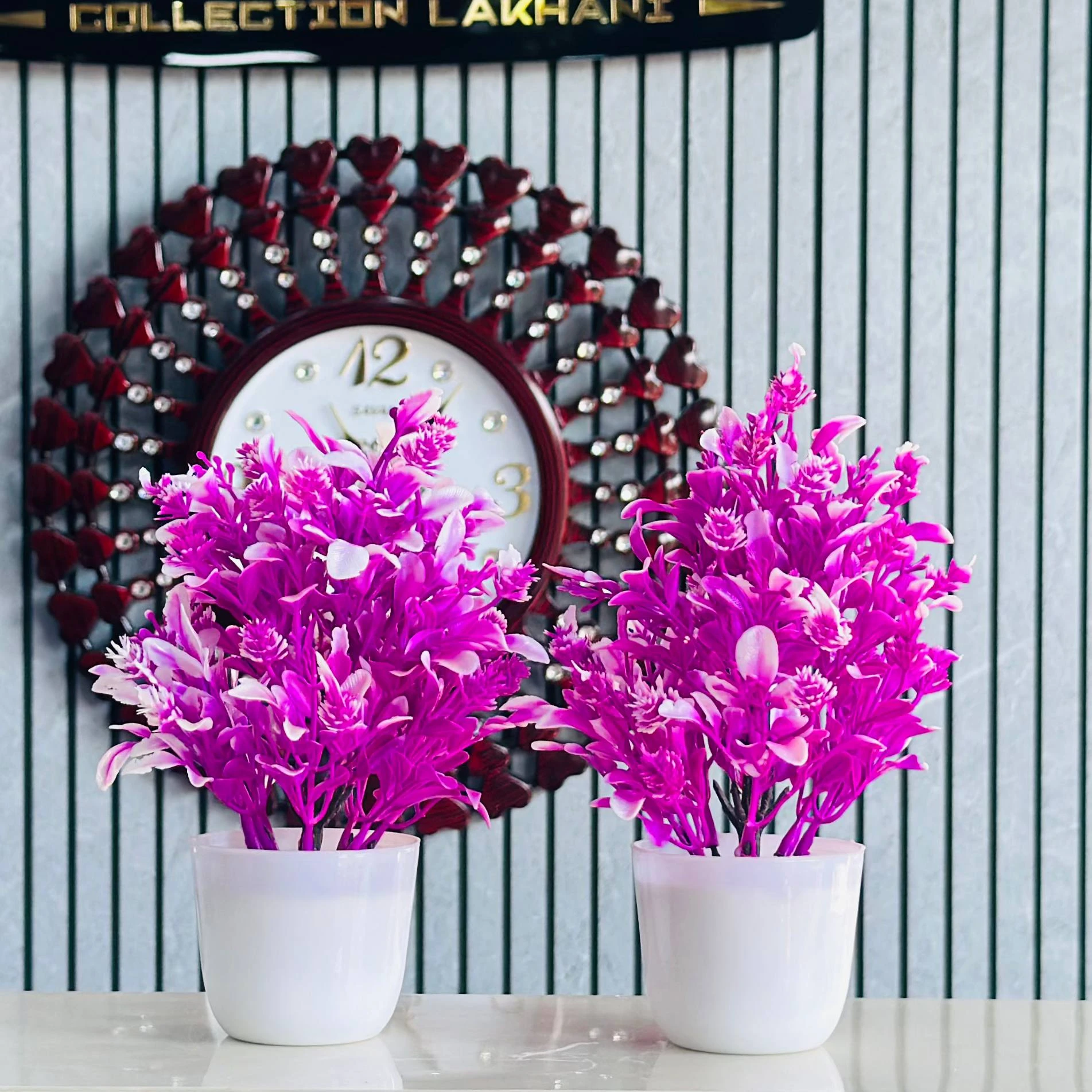 Flowers For Home Decoration With Pot Set