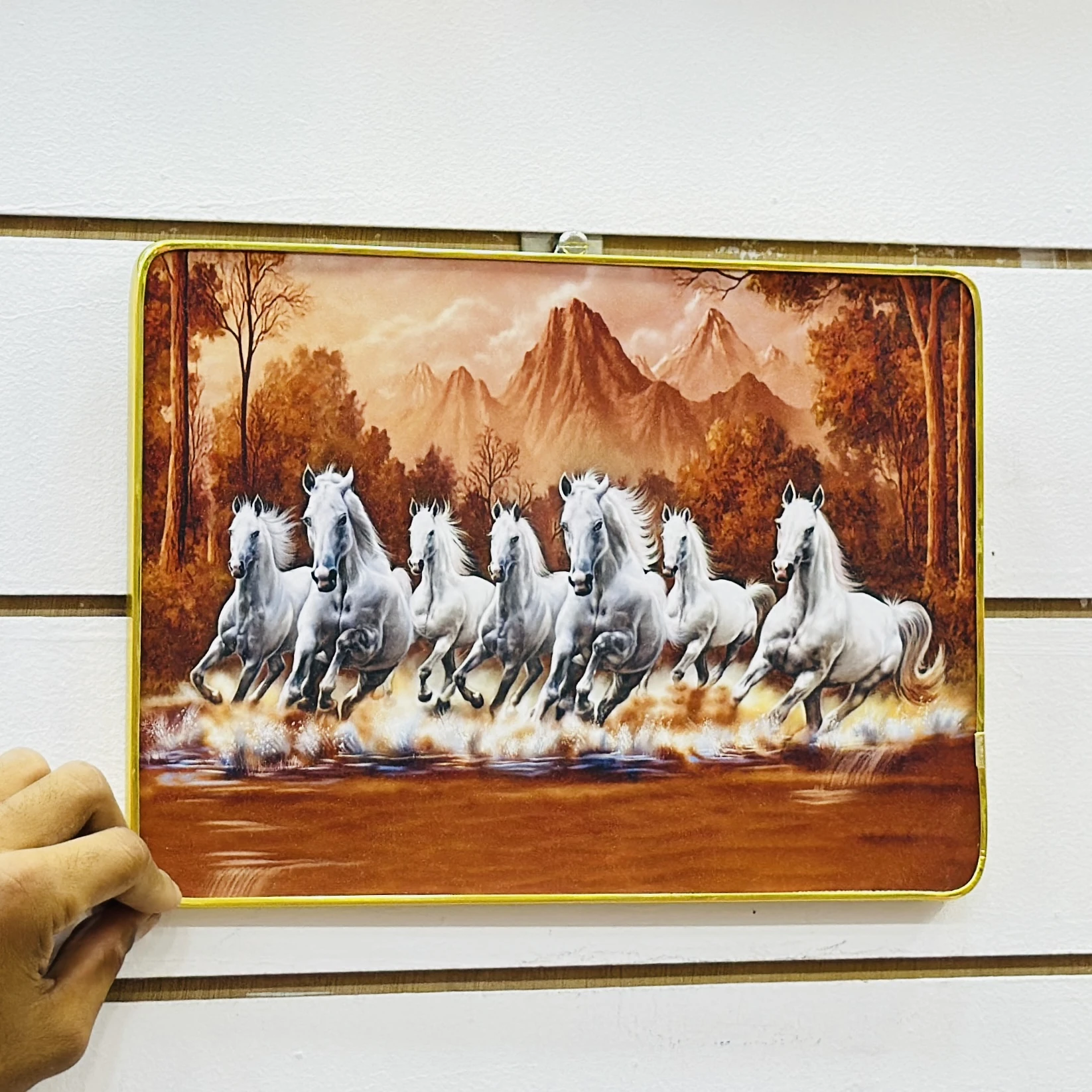 Seven Running Horses Vastu Painting…..5H0932