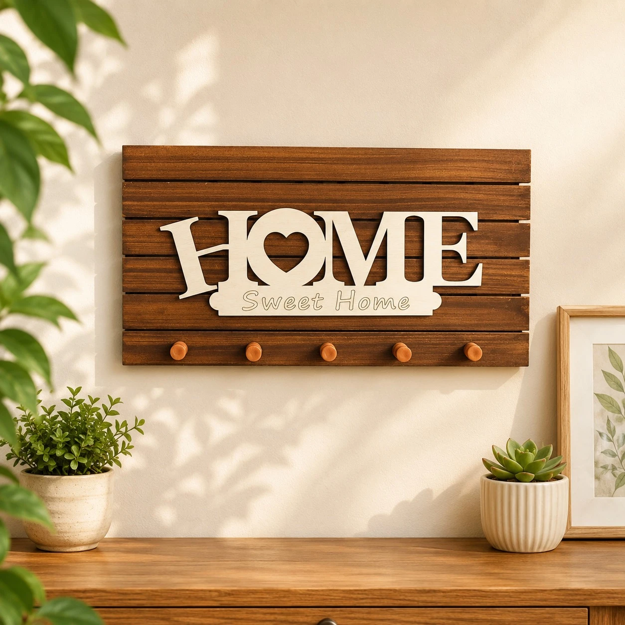 Wooden key holder (SKU-GHAV06)