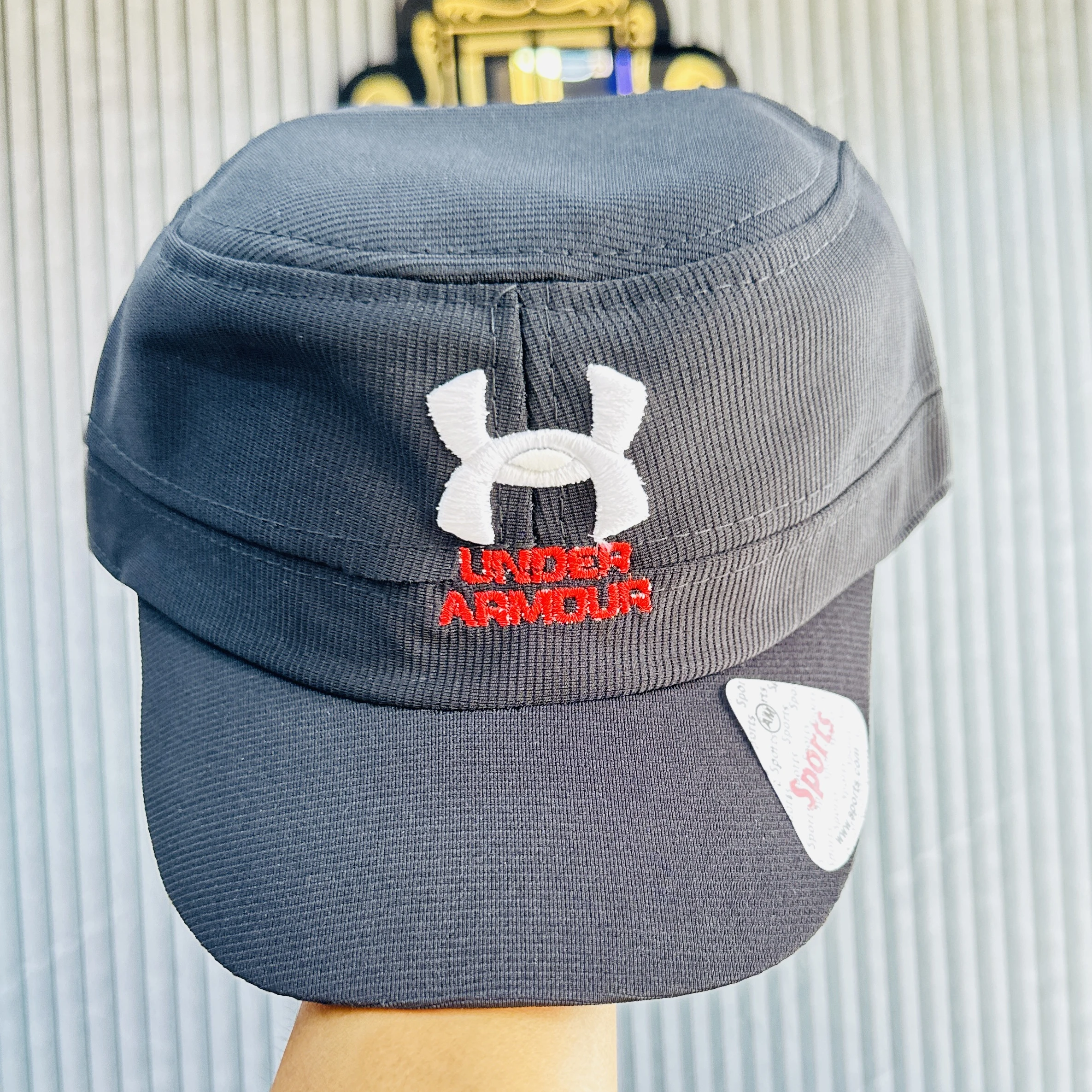 Jordan brand cap features a gray flat-top design