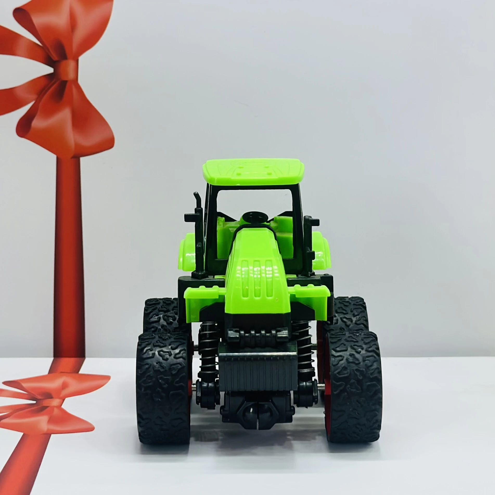 Green toy tractor
