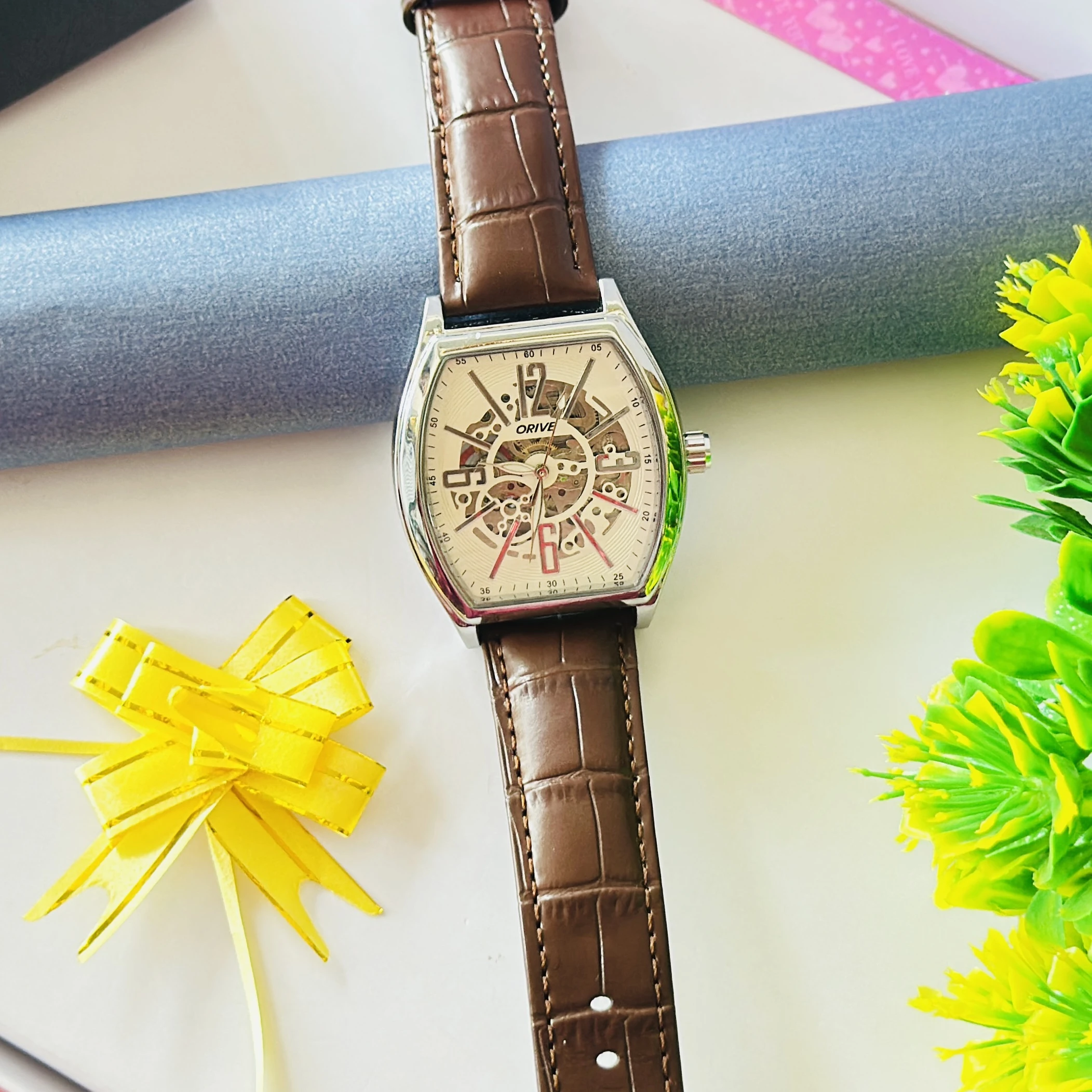 an automatic skeleton watch