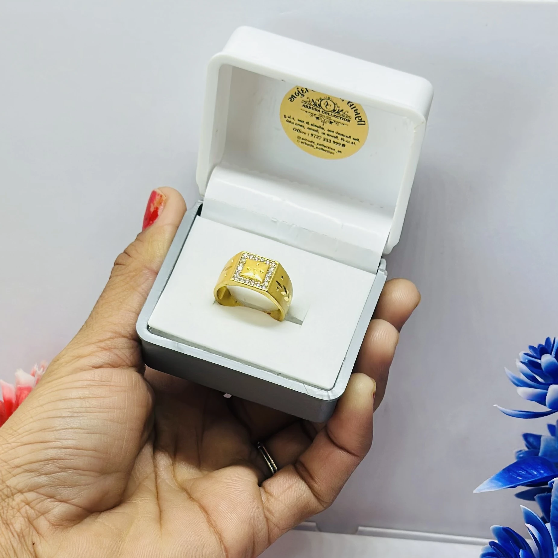 Gold plated men's ring