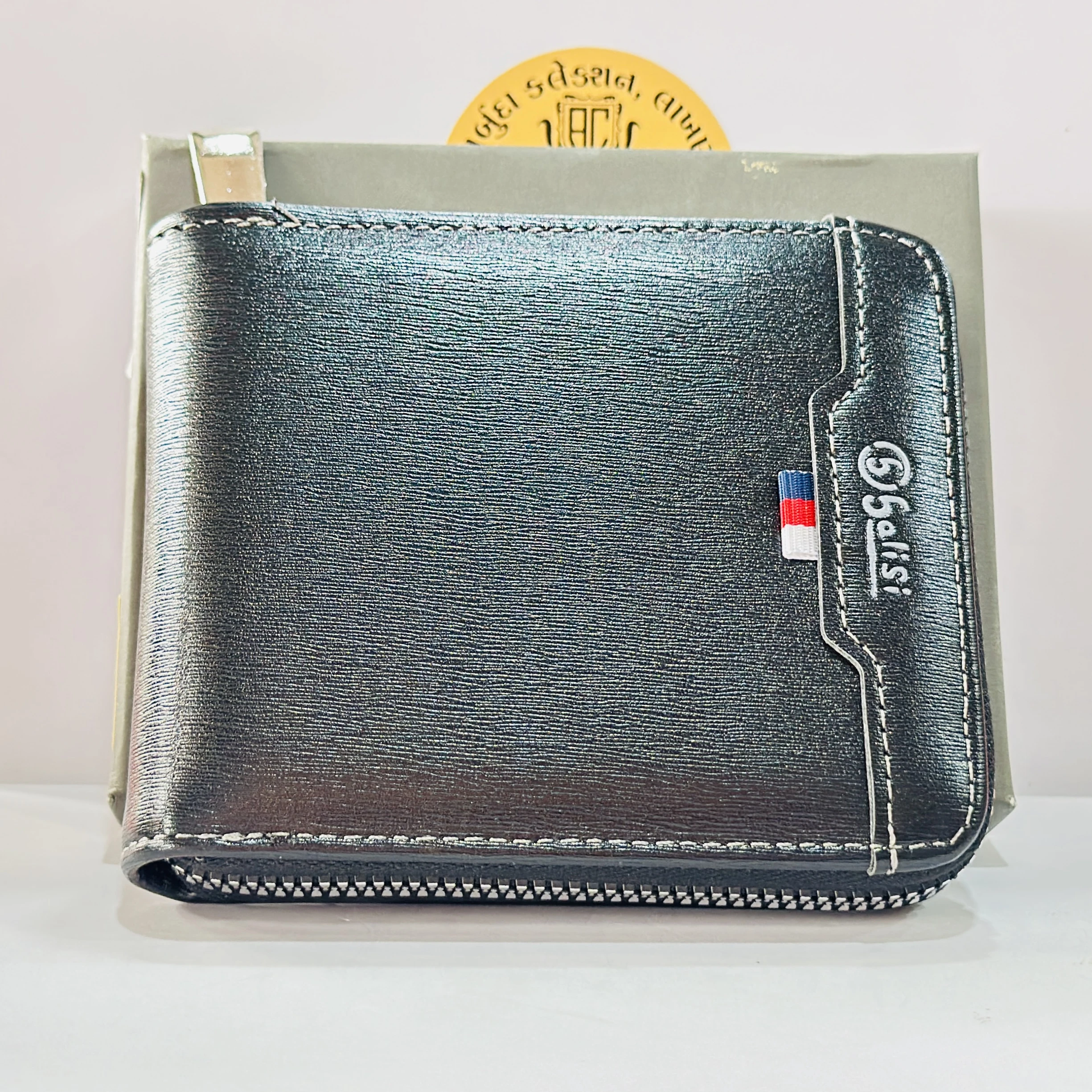 Galisi branded men's zippered wallet