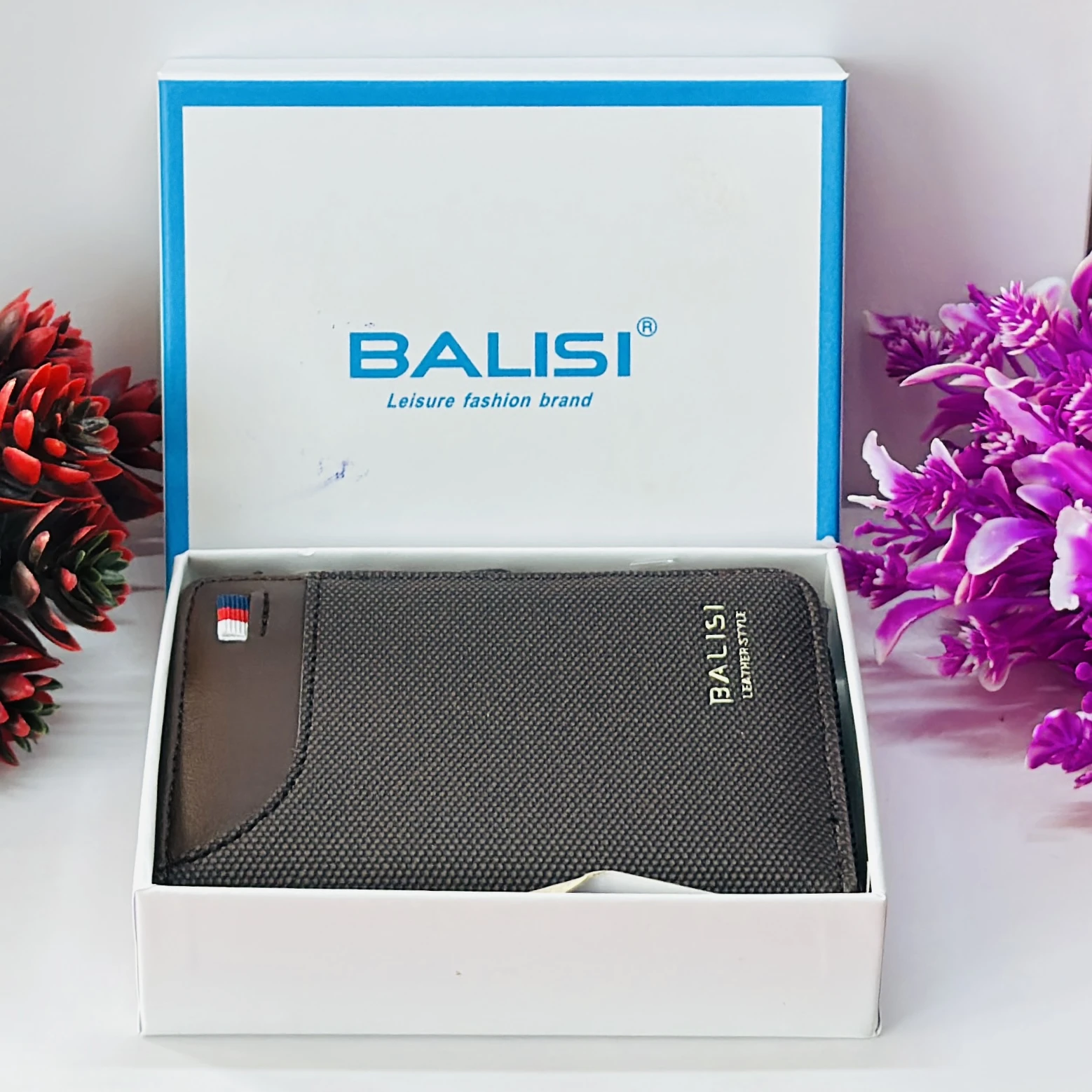 Brown Balisi brand artificial leather wallet