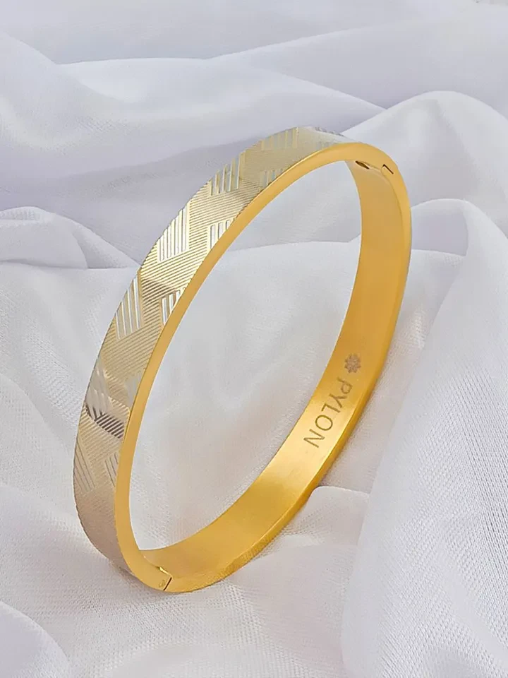 Sterling Silver Platinum Plated Men's Kada for Men