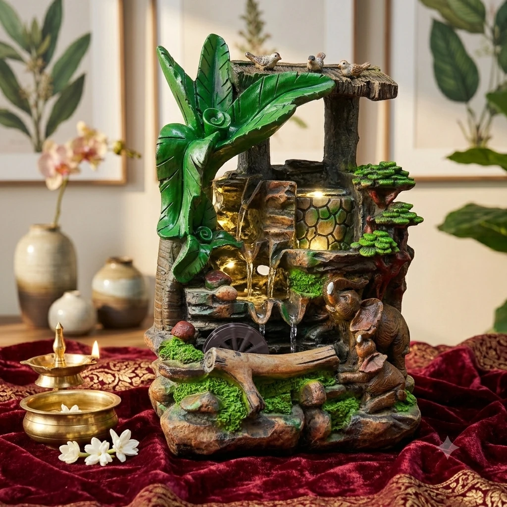 Polyresin  Brown water fountain
