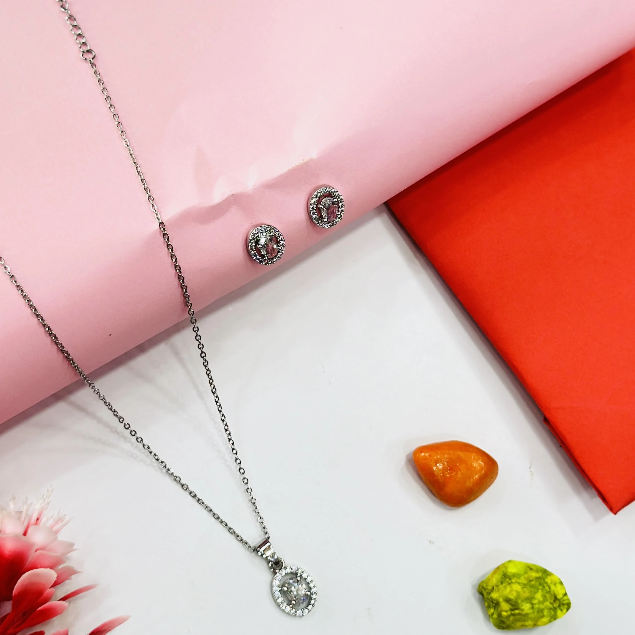 silver-plated jewelry set