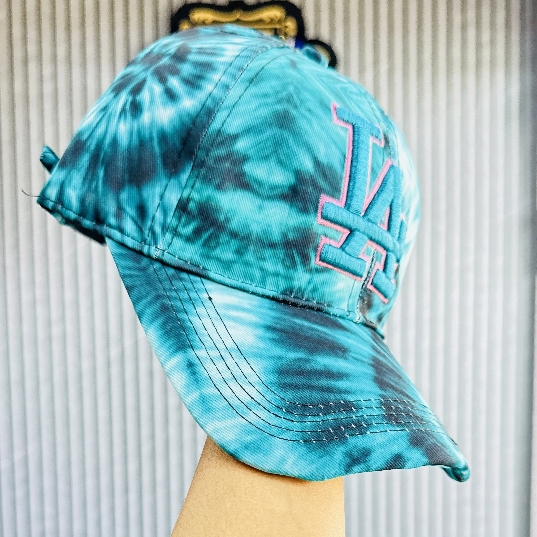 MLB Los Angeles Dodgers tie-dye adjustable hat.