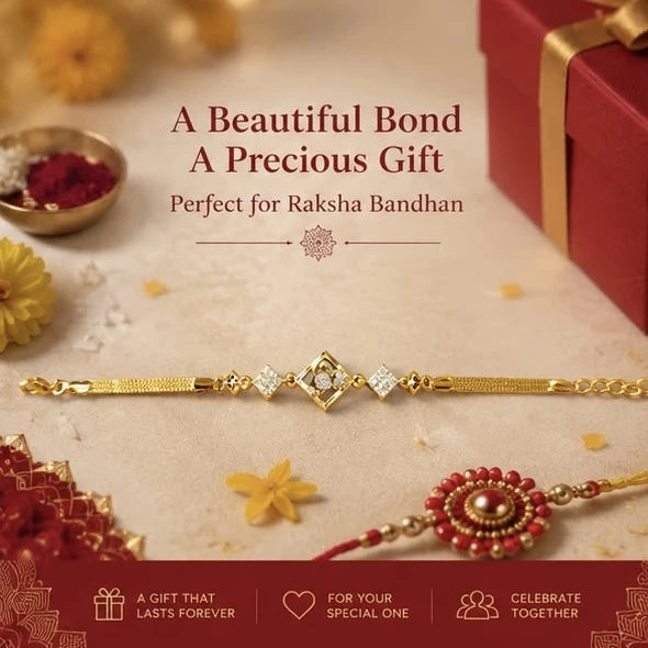 Premium Gold plated Rakhi