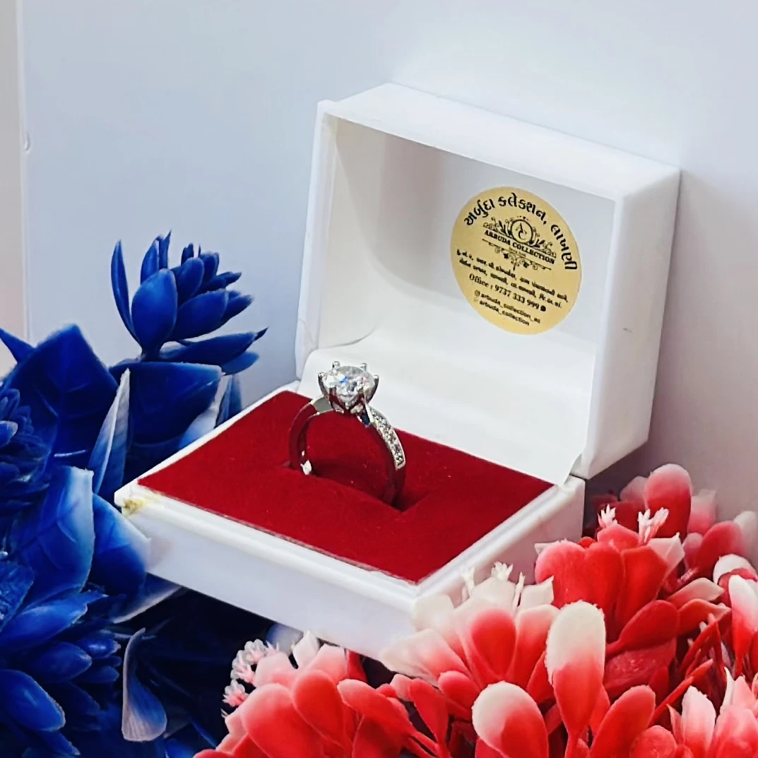 silver engagement ring