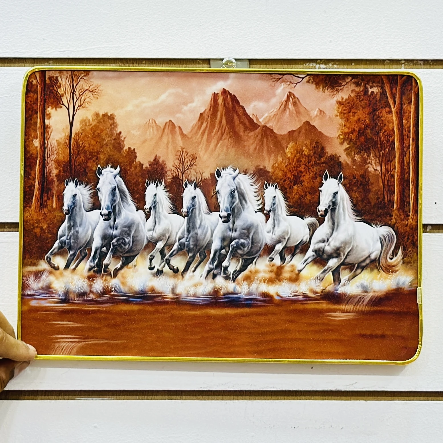 Seven Running Horses Vastu Painting…..5H0932